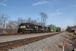 NS 4732 leads train 29G whiles another train catches up
